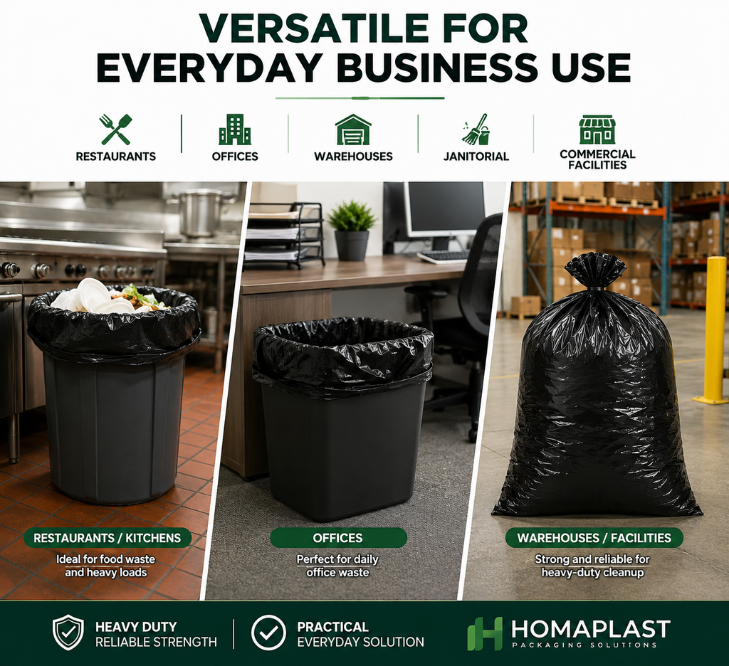 33 Gallon Heavy Duty Trash Bags – 33" × 39" – 120 Bags