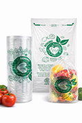 BIOHOMA Biodegradable Produce Bags on Roll – 12" × 20" – 3,200 Bags